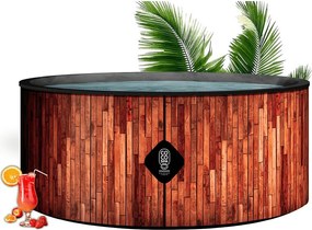 Coco Bain Basen Ibiza - 180 cm Średnicy - 1100 L - Realistyczna Imitacja Drewna