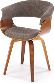 Krzesło z giętej sklejki w kolorze orzechowym K545 Halmar