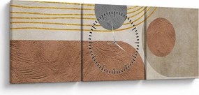 Obraz - Nowoczesny kolaż (z zegarem) (90x30 cm)