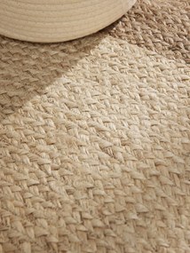 Dywan naturalny jutowy Jutta beżowy 240 cm x 240 cm koło