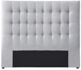 Zagłówek do łóżka pikowany 180 cm - Tkanina - Jasnoszary - FRANCESCO