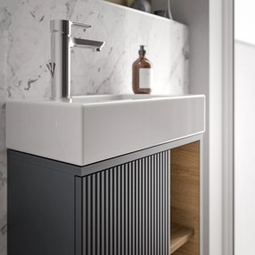 BELDIVO szafka podumywalkowa 50 cm z białą umywalką - drzwi lewe - różne kolory