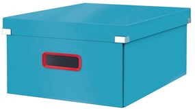 Niebieski kartonowy pojemnik z pokrywką 48x37x20 cm Click&amp;Store – Leitz