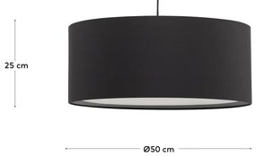 Czarny abażur ø 50 cm Santana – Kave Home