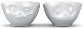 Białe porcelanowe miski zestaw 2 szt. 100 ml Grinning &amp; Kissing – 58products