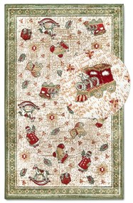 Zielony dywan z mieszanki bawełny ze świątecznym motywem 50x80 cm Toy's Delight Green Christmas – Villeroy&amp;Boch