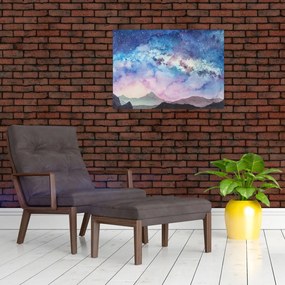 Obraz na szkle - Droga Mleczna, akwarela (70x50 cm)