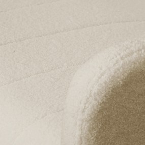 Sofa z Funkcją Spania PORTO Wersalka Dwuosobowa Rozkładana Jasnobeżowa Boucle Nowoczesna do Salonu