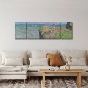 Obraz - Claude Monet, Cliff Walk at Pourville, reprodukcje (170x50 cm)