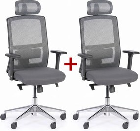 Krzesło biurowe NED MF 1+1 GRATIS, szary