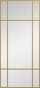 HOMCOM Ścienny lustro, dekoracyjny z metalową ramą, złote pasy, szkło wielowarstwowe, 110S x 2G x 50W cm