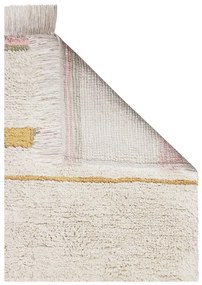 Różowo-kremowy bawełniany dywan tkany ręcznie odpowiedni do prania 90x130 cm Lanes Vintage Nude – Lorena Canals