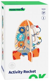 Tooky toy duża drewniana zabawka edukacyjna wielofunkcyjna rakieta