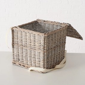 Kosze wiklinowe zamykane TANGO, 3 sztuki