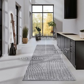 Szary chodnik 80x240 cm Pigment Light Grey – Elle Decoration