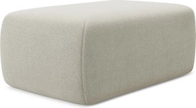 Pufa - z tkaniny strukturalnej - jasny beż - KAPUA