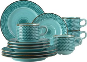 Mäser Zestaw do kawy 12 szt. PROSPERO – turkusowy