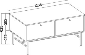 Szafka RTV stojąca TORINO 120,6 cm do Salonu pod Telewizor - Odcienie beżu