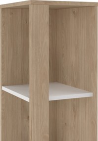 Wąski regał biurowy słupek 4 półki Sign 40 jackson hickory/biały mat