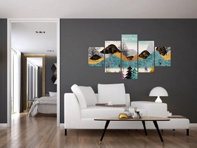 Obraz graficzny z jeleniem (125x70 cm)