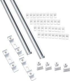 Szyna sufitowa aluminiowa TS podwójna 150cm - komplet
