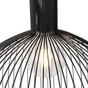 Inteligentna okrągła lampa wisząca czarna 50 cm w tym Wifi G95 - Dos