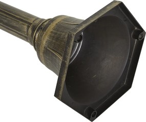 Klasyczny lampion zewnętrzny czarny ze złotem 200 cm 3-źródła światła IP44 - Daphne