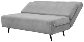 Jasnoszara sztruksowa rozkładana sofa 140 cm Mallory – Støraa