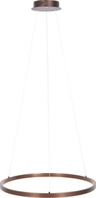 Lampa wisząca ciemnobrązowa 60 cm w tym LED 3-stopniowy ściemniacz - Anello