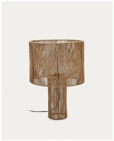 Lampa stołowa w naturalnym kolorze z kloszem z juty (wysokość 54 cm) Pontos – Kave Home