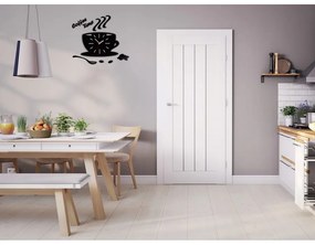 Zegar na ścianę do kuchni naklejany filiżanka cichy czarny do kuchni salonu