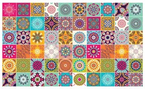 Zestaw 60 samoprzylepnych naklejek dziecięcych Ambiance Tiles Vintage, 10x10 cm