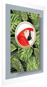 Plakat Papuga w dżungli 21x30 cm bez ramy z marginesem ARTGEIST B