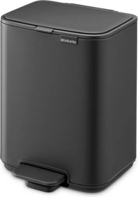 Ciemnoszary stalowy kosz na śmieci z pedałem 4 l Bo – Brabantia