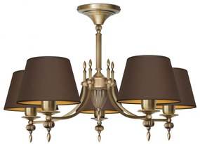 Mosiężna lampa z abażurami A-S5AKm