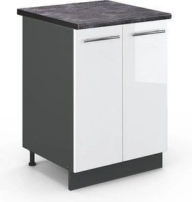 Szafki kuchenne biały wysoki połysk 60x60x82 fame-line