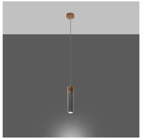 Szara lampa wisząca ø 7 cm Susanna – Nice Lamps