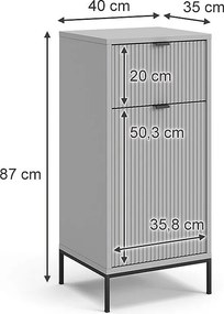 Szafka Midi szary 40x35x87 eliza