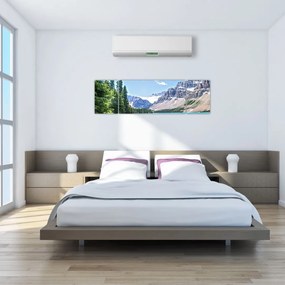 Obraz alpejskiego jeziora (170x50 cm)