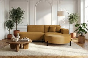 Narożnik Parma Studio Hills, tkanina Poso, prawy, musztardowy (01)