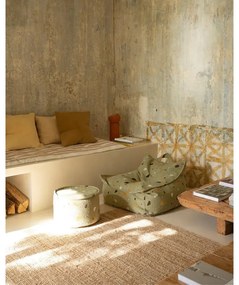 Zielony dziecięcy worek do siedzenia z materiału bouclé/z tkaniny szenilowej Terrazzo Chair – Wigiwama
