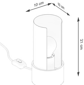 Biała lampa stołowa (wysokość 21 cm) Aurea – Nice Lamps