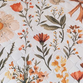 Narzuta na łóżko FLORAL RIBBON, kremowy Rozmiar: 170 x 210 cm