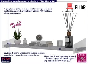 Nowoczesna półka ścienna biały + beton Zitres