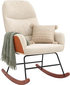 Kremowy nowoczesny fotel bujany Z3-R83