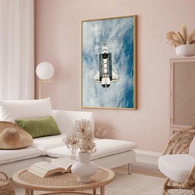 Plakat Wahadłowiec kosmiczny 29,7x42 cm z ramą złotą bez marginesu ARTGEIST B