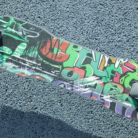 Hulajnoga AIYAPLAY, regulowana wysokość, hamulec tylny, składana, obciążenie do 100 kg, Zielona