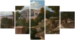 Obraz - Nicolas Poussin, Landscape with Saint John on Patmos, reprodukcje (125x70 cm)