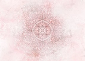 Obraz na szkle - Różowa mandala (70x50 cm)