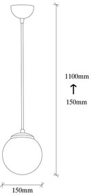 Lampa wisząca w kolorze złota ze szklanym kloszem ø 15 cm Efe – Opviq lights